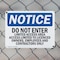 Signmission Do Not Enter Limited Access Area Access OSHA Notice Sign, Plastic, 10in W x 7in L, 2PK OS-2PACK-NS-P-710-L-11191 - alternate 4